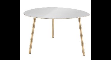 Leitmotiv Bijzettafel Ovoid Enamel Large - Wit/Goud