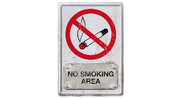 No Smoking Area - Metalen Postcard