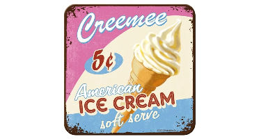 Creemee American Ice Cream - Metalen Onderzetter