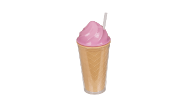 Drinkbeker Icecream Met Rietje