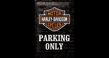 Harley Davidson Parking Only - Metalen Wandplaat