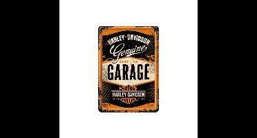 Harley-Davidson Genuine Garage - Metalen Postcard