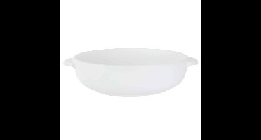 1x Witte salade serveerschalen van porselein 19,5 cm rond