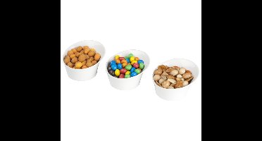 3x Snack serveer schaaltjes keramiek 9 x 5 cm