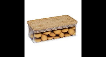 5Five - 4x - Keuken voorraadpot - Berlino - kunststof/bamboe - 1000 ml