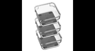 5Five Keuken lade organizer bakje - 6x - Tidy Smart - 9 x 9 x 4,5 cm