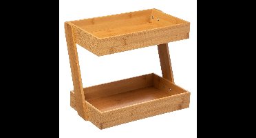5Five keukenrek/opbergrek/aanrecht organizer - 32 x 23 x 26cm - bamboe