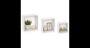 5five Zwevende wandplanken Blocks - 3x lengtes 15/20/25 cm - wit