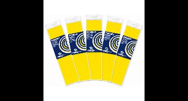 5x Hobby crepe papier neon geel 250 x 50 cm