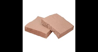 80x stuks luxe kwaliteit servetten bruin 38 x 38 cm