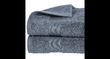 Atmosphera Badhanddoek - 6x - donkergrijs - 70 x 130 cm - katoen
