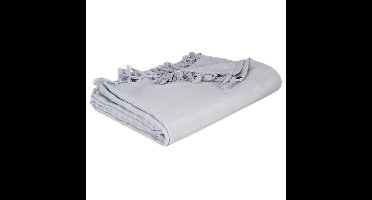 Atmosphera bedsprei / plaid - zilvergrijs - katoen - 220 x 160 cm