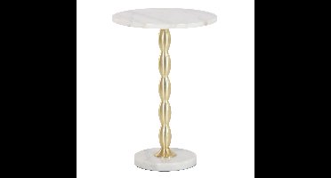 Atmosphera Bijzettafel Elegance - goud - marmer - D41 x H60 cm