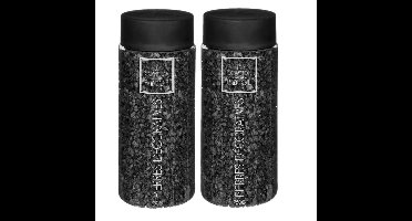 Atmosphera decoratie/hobby steentjes - 2x - zwart - 750gr - korrels
