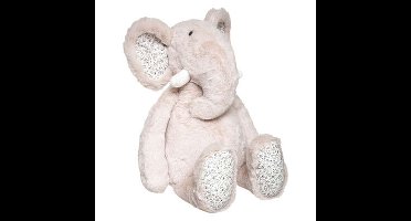 Atmosphera Knuffel Olifant - grijs - pluche dier - 45 cm - knuffeldier