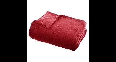 Atmosphera Plaid deken - rood - polyester - 130 x 180 cm