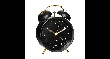 Atmosphera Tafelklok - zwart - D10 cm - rond - klassieke wekker