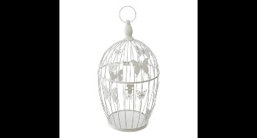 Atmosphera vogelkooi Spring - metaal - wit - 24 x 40 cm