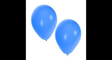 Bellatio Decorations ballonnen - 15x stuks - blauw - 27 cm