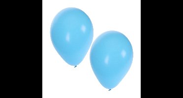 Bellatio Decorations ballonnen - 20x stuks - lichtblauw - 27 cm