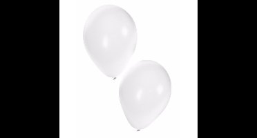 Bellatio Decorations ballonnen - 20x stuks - wit - 27 cm
