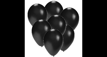 Bellatio Decorations ballonnen - 25x - zwart - 27 cm - verjaardag
