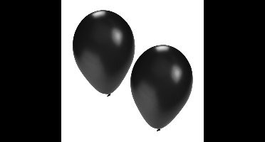 Bellatio Decorations ballonnen - 45x stuks - zwart - 27 cm