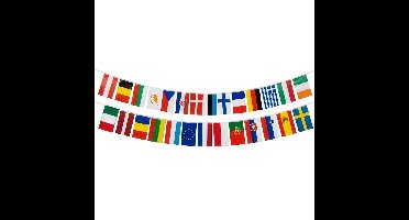 Bellatio Decorations Europa vlaggenlijn - vlaggetjes - 15M - Europese slinger