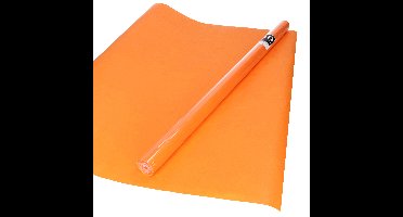 Bellatio Decorations Inpakpapier - 6x - oranje - 200x70 cm