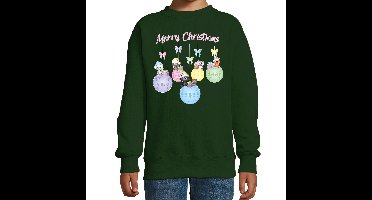Bellatio Decorations Kersttrui voor jongen/meisje - kerstballen