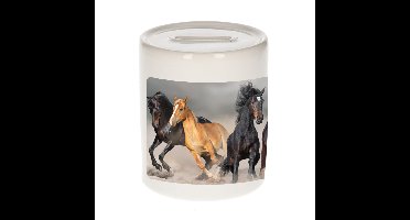 Bellatio Decorations Paard foto spaarpot keramiek 9 cm