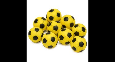 Bellatio Decorations Tafelvoetbal balletjes - geel - 5x - D32 mm