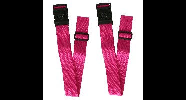 Bellatio design Bagageriem - 2x - roze - kofferriem met cijferslot