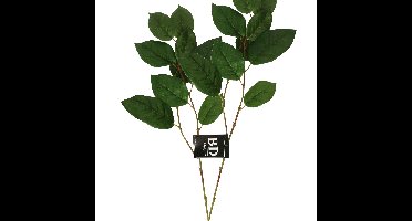 Bellatio Design Kunstbloem bladgroen tak - 2x - 77 cm