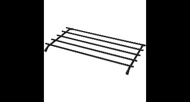 Bellatio design Pannenonderzetter zwart - RVS - 35x20 cm - onderzetter