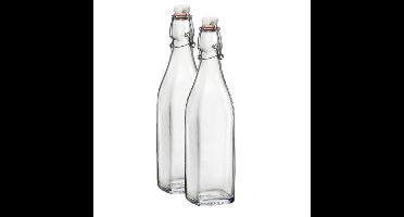 Beugelflessen/weckflessen transparant - 2x stuks - 250 ml
