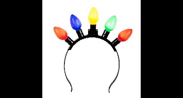 Boland party Verkleed diadeem/haarband - kerstlampjes - volwassenen