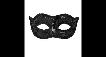 Boland Verkleed oogmasker Venitiaans - zwart met pailetten