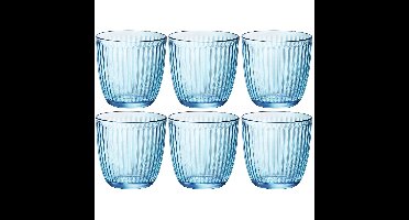Bormioli Rocco Drinkglazen - 12x- blauw - tumbler glas - 290 ml