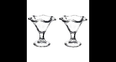 Bormioli Rocco ijs sorbet coupes - 2x stuks - op voet - glas - 240 ml