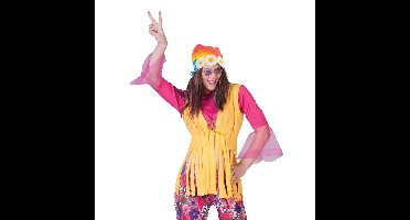 Carnaval/festival hippie flower power bandana met bloemen