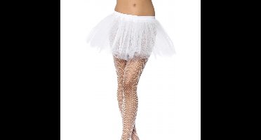 Carnaval Tutu onderrok voor dames - wit - tule stof rokje - one size