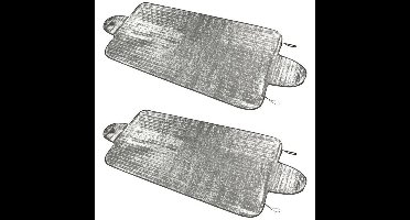Carpoint Anti vries deken - 2x - auto zonnescherm - universeel - 100x200cm