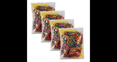 Centrum Elastiekjes - 6x - rubber - multi color - 50 gram - kantoor