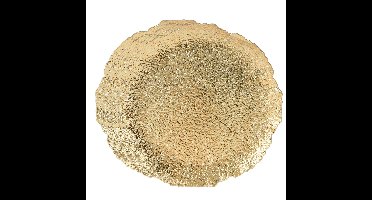 Christmas Decoration Diner onderborden - 6x st - goud - kunststof - D33 cm