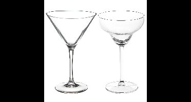 Cocktailglazen set - margarita/martini glazen - 8x stuks