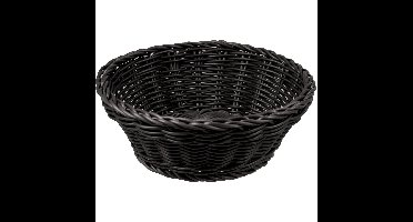 Cosy & Trendy Broodmand - zwart - kunststof - rond - D20 x H8 cm