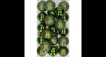 Cosy & Trendy Kerstballen - 20x - klein - appelgroen - 3 cm