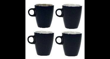 Cosy & trendy Koffiekopjes - 4x - donkerblauw - 190 ml - Keramiek