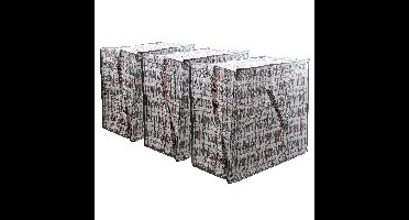 Cosy & Trendy XXL Opbergtas - 3x - 82L - shopper - zwart - 55x30 cm